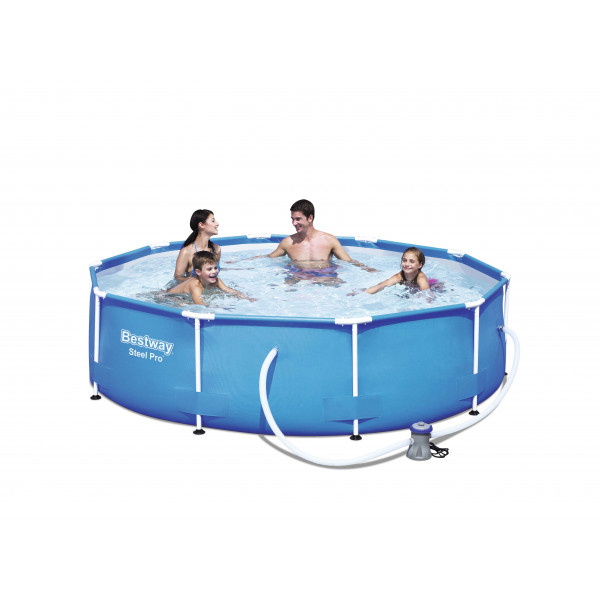 Piscina estructural redonda  4678 lts reforzada c filtro 56408